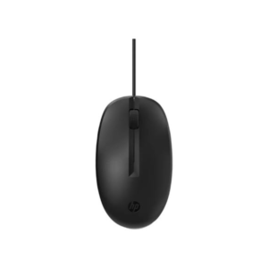 HP 125 Wired USB Optical Mouse 1200 DPI 3-Button Black (265A9UT)