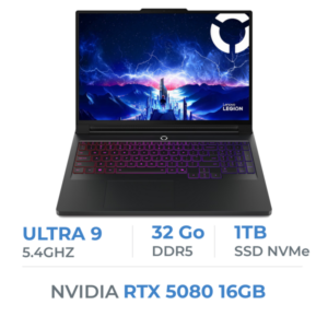 Lenovo Legion Pro 7 16IAX10H Laptop 16″ WQXGA Ultra 9 275HX 64GB DDR5 2TB SSD RTX 5080 Wi-Fi 7 Black