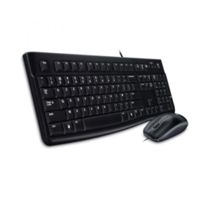 Logitech Desktop MK120 Wired Keyboard and Mouse Combo AZERTY French Black