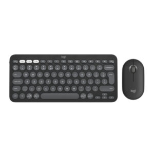 Logitech Pebble 2 Wireless Keyboard and Mouse Combo RF/Bluetooth AZERTY French Graphite